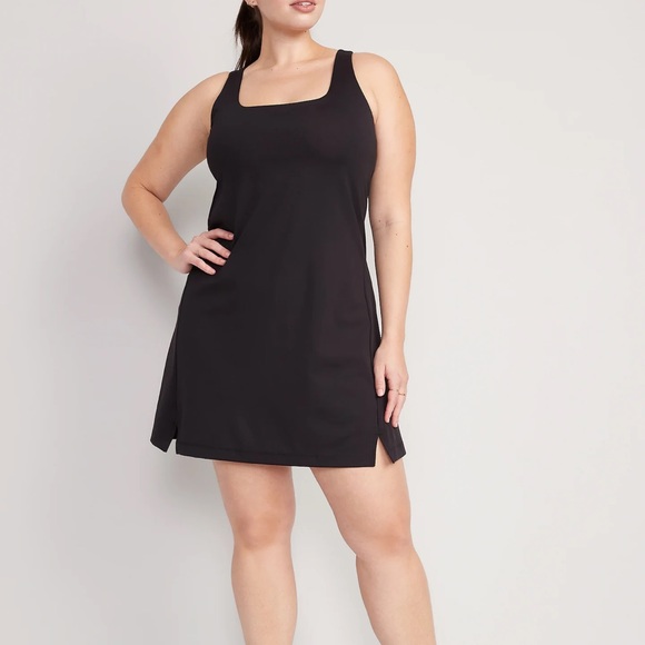 NWT OLD NAVY PowerSoft Sleeveless Shelf-Bra Support DressBLACK JACK SIZE L - Picture 5 of 8